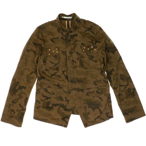 Maurices Military Style Jacket Size L Womens Camouflage Lightweight Cotton Zip - Picture 1 of 9
